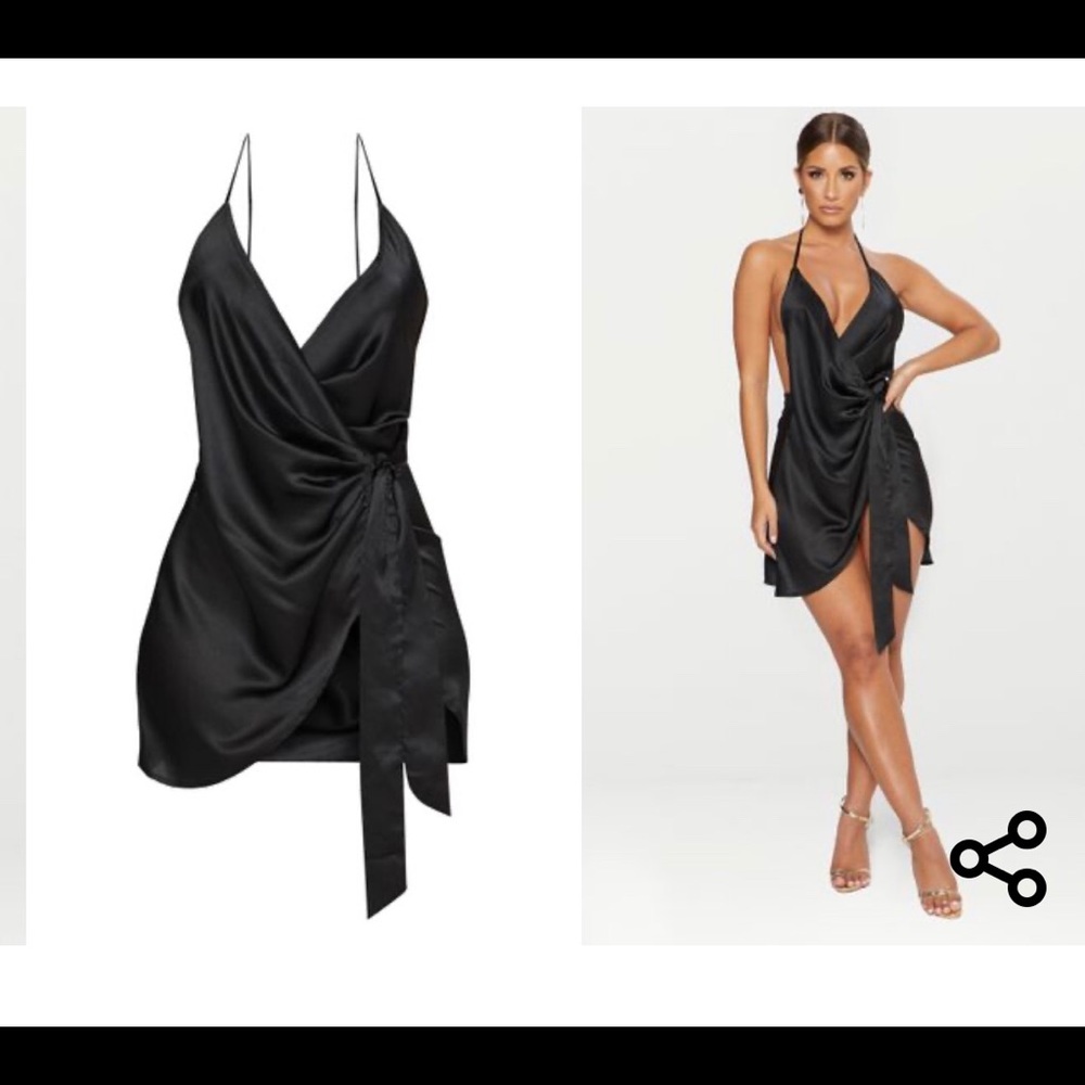 NWT Satin LBD! Black satin dress